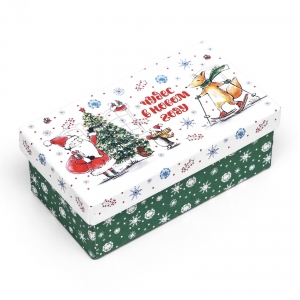 Коробка подарочная прямоугольная "Чудесного Нового года" (12 х 6,5 х 4 см)